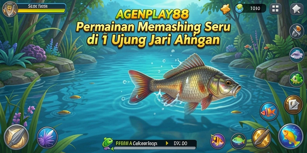Tampilan gameplay <strong>AGENPLAY88</strong> dengan aksi memancing yang seru.