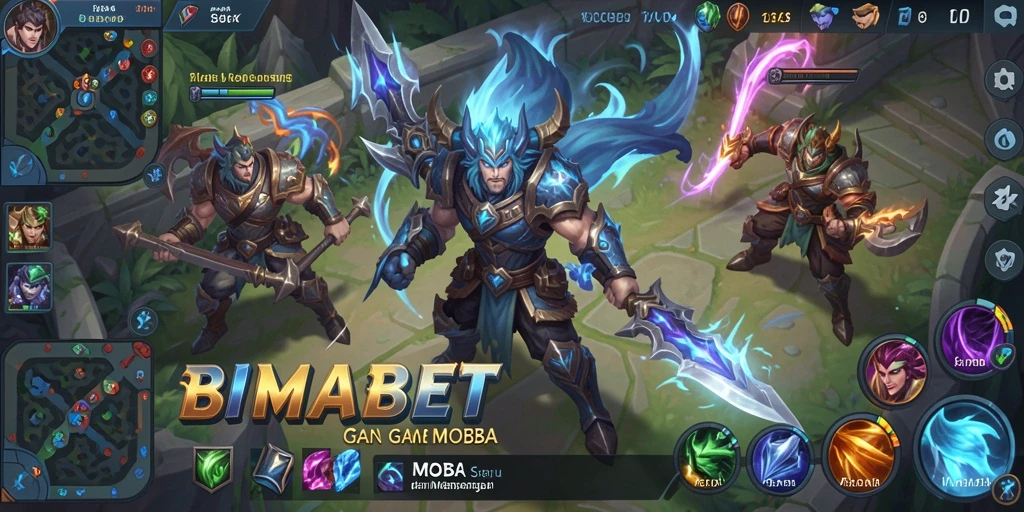 Tampilan gameplay seru dari BIMABET di arena MOBA.