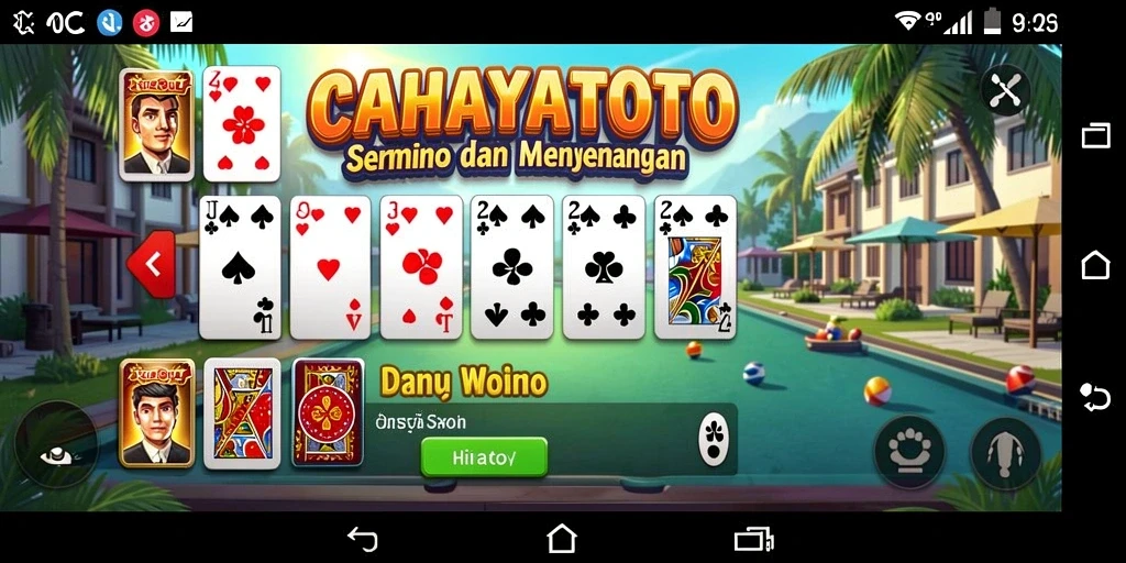 Gameplay menarik dalam CAHAYATOTO yang menunjukkan keasyikan bermain Domino.
