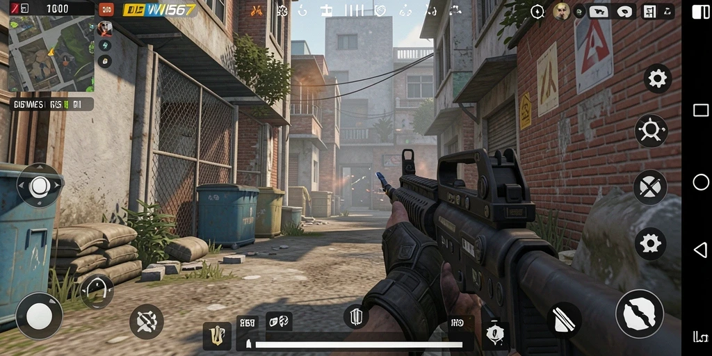 Tampilan gameplay seru dari DEWI567 dalam mode FPS.