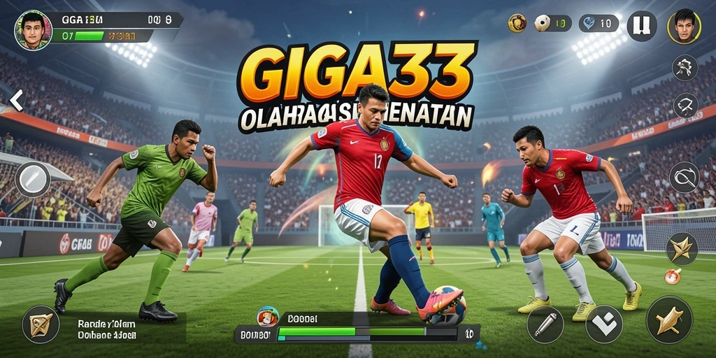 Tampilan gameplay GIGA33 yang menampilkan aksi olahraga seru.