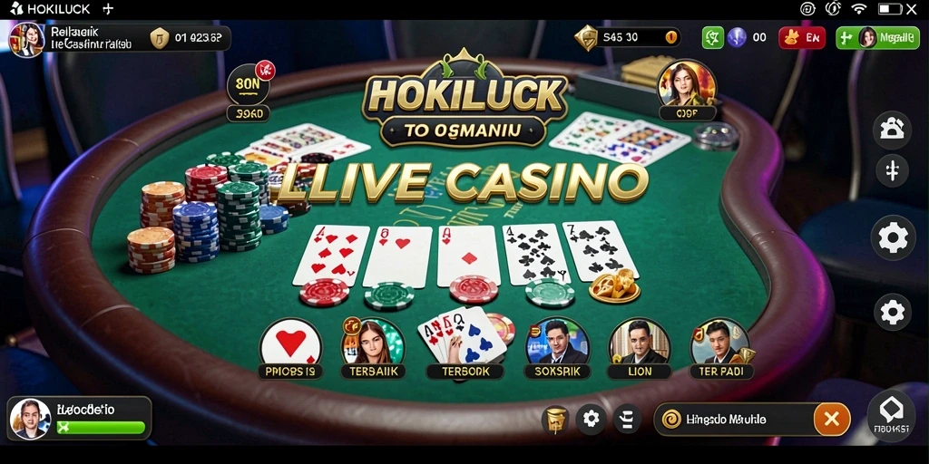 Tampilan gameplay HOKILUCK yang penuh aksi dan interaktif di Live Casino.