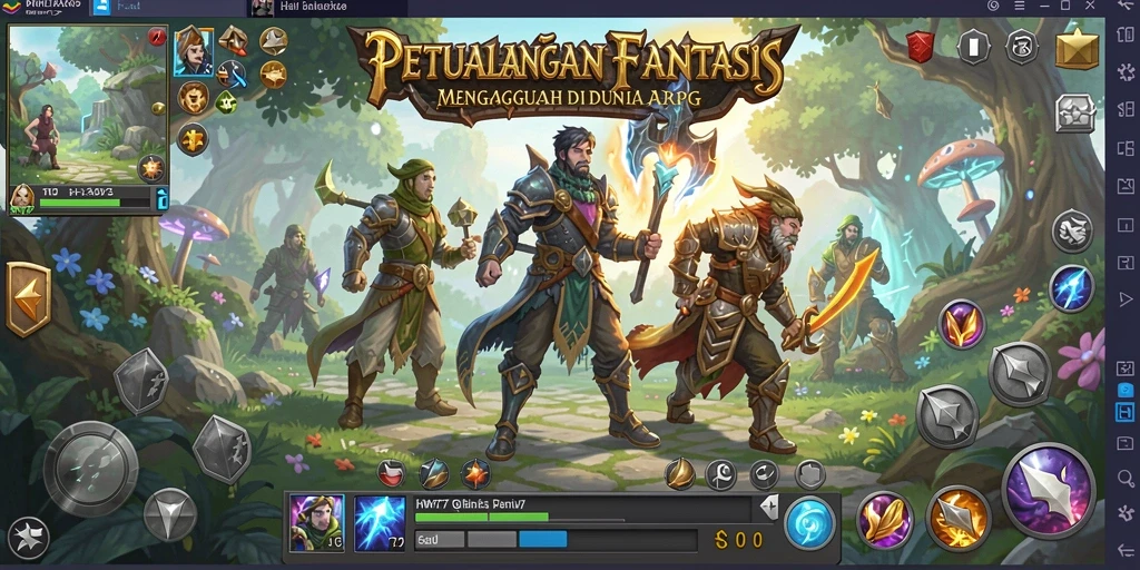 Tampilan gameplay HW777 yang epik dan mendalam di dunia ARPG.