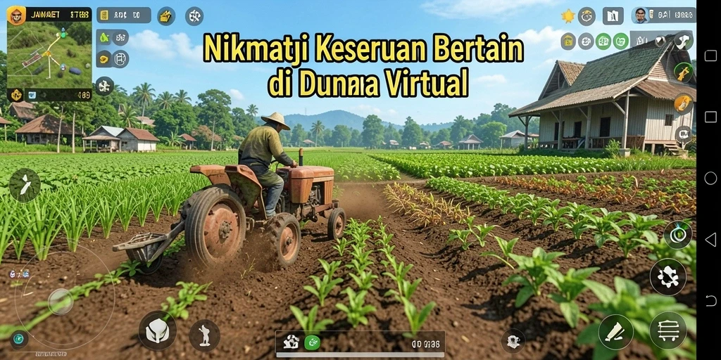 Tampilan menarik dari gameplay pertanian di JAWABET88.