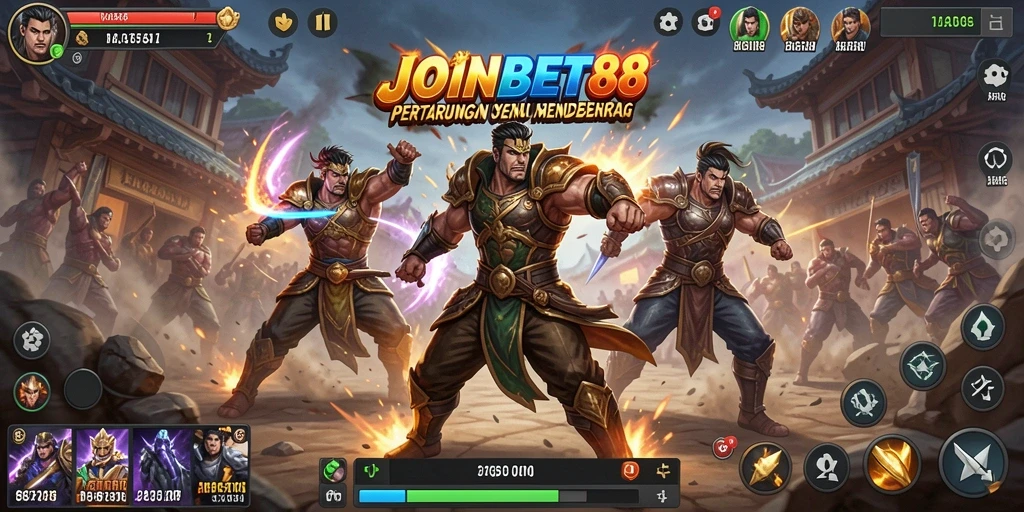 Tampilan aksi pertarungan seru dalam JOINBET88 dengan grafis yang memukau.