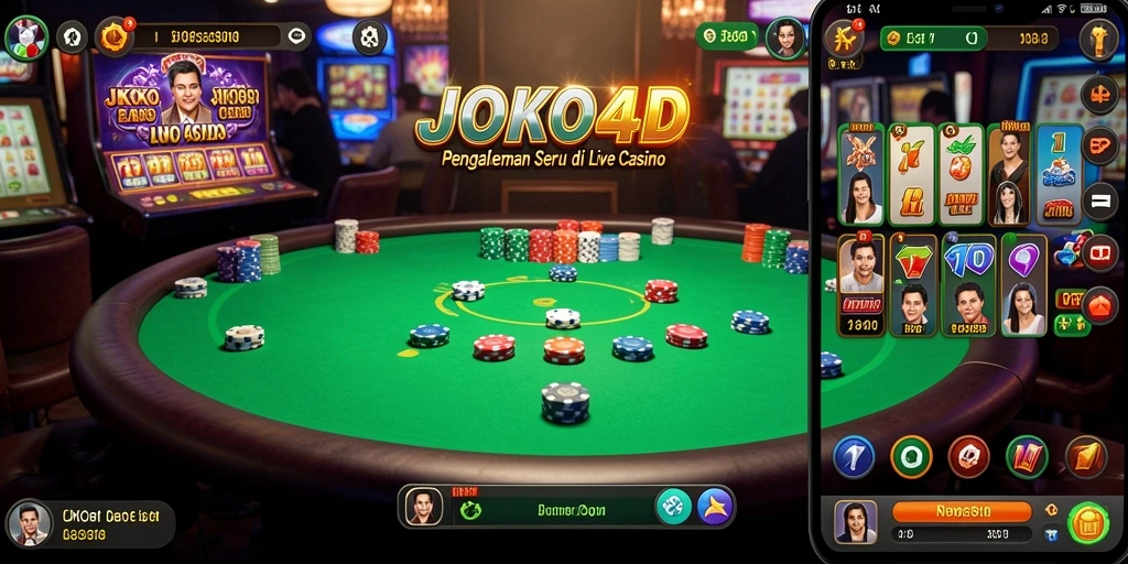Tampilan menarik dari gameplay Live Casino JOKO4D yang mendebarkan.