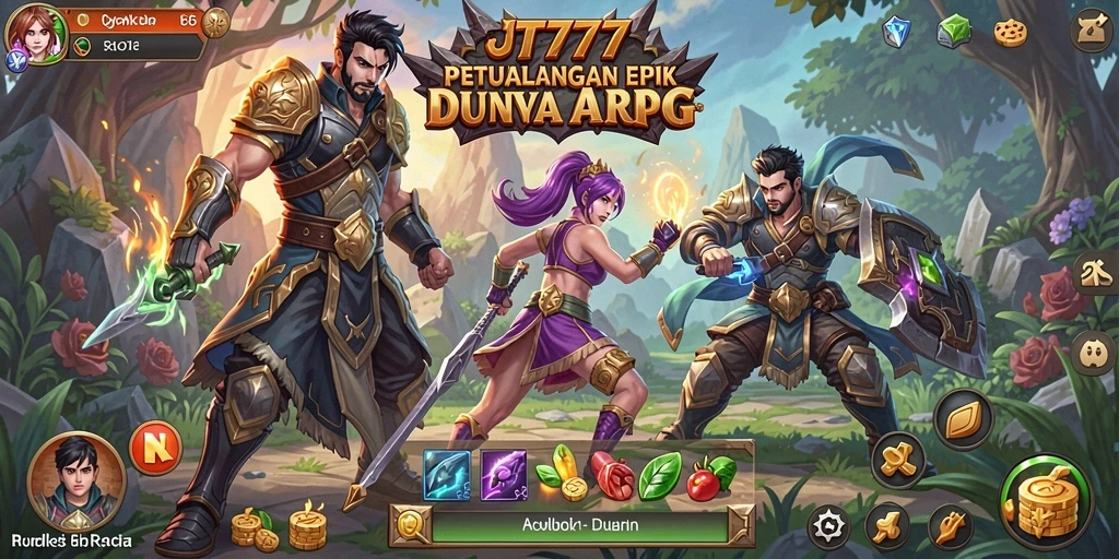 Screenshot menunjukkan aksi pertarungan seru di dunia ARPG.