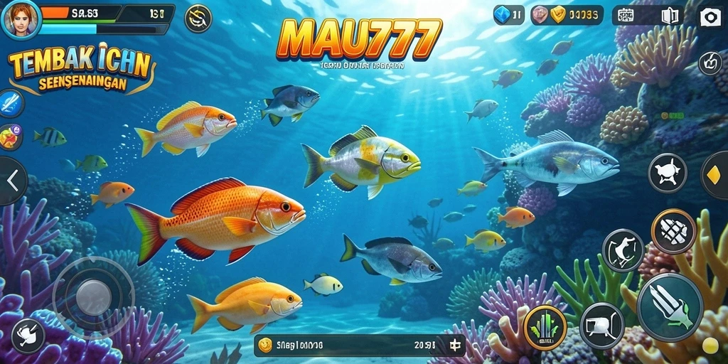 Tampilan menarik gameplay Tembak Ikan MAU777 yang seru.