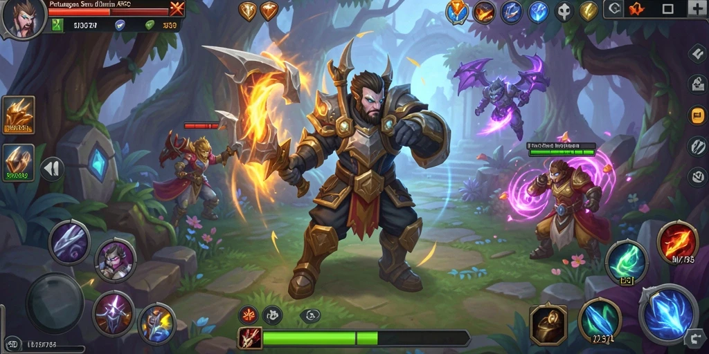 Tangkapan layar menunjukkan pertempuran seru dalam game ARPG MVP789.