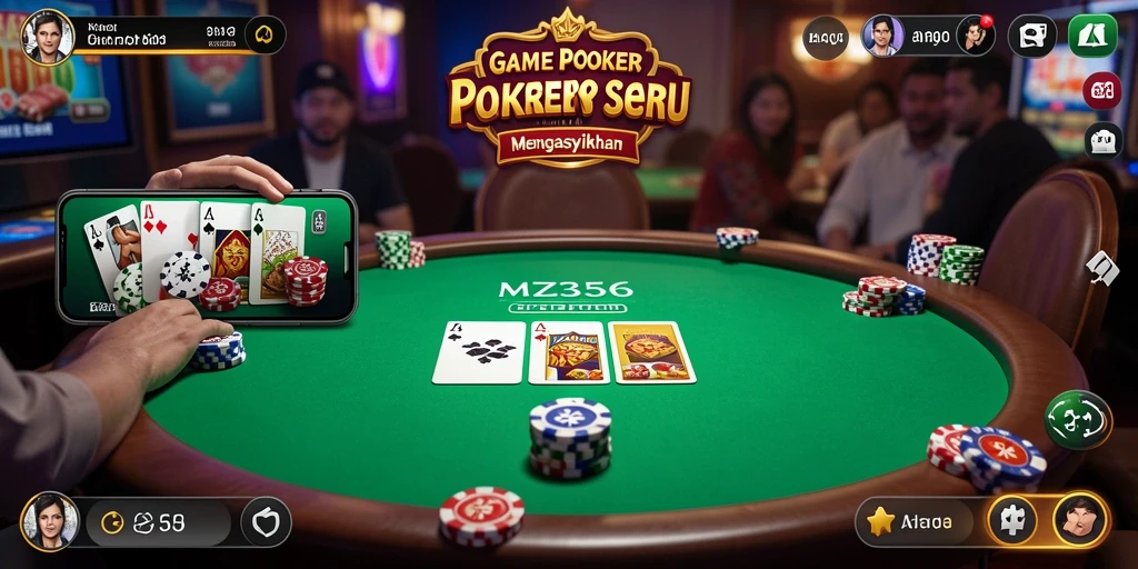Tampilan gameplay Poker yang mendebarkan di MZ356.