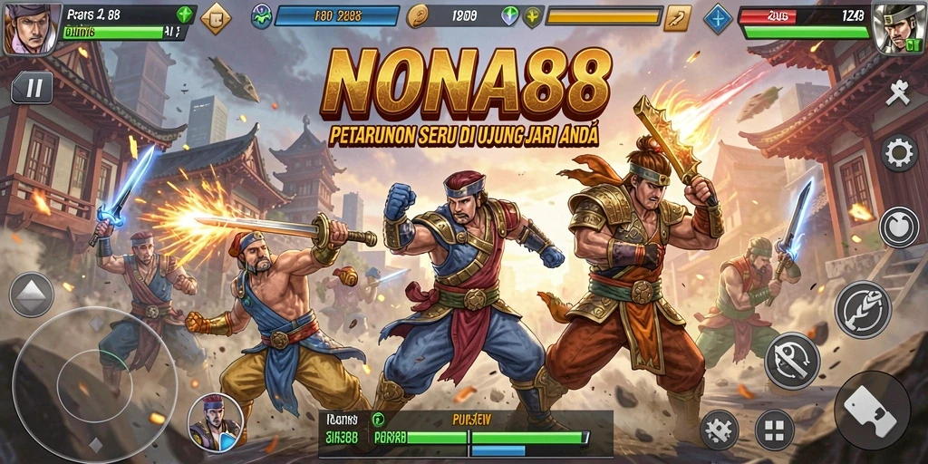 Screenshot NONA88 menunjukkan aksi pertarungan yang intens dan grafis yang menakjubkan.