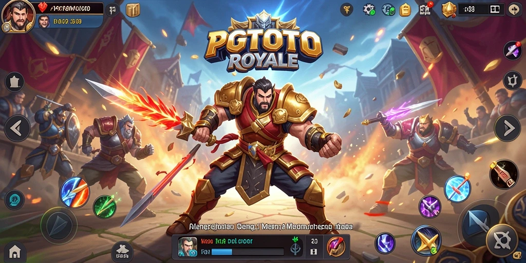 Tampilan gameplay PGTOTO menampilkan aksi pertempuran seru di arena Battle Royale.