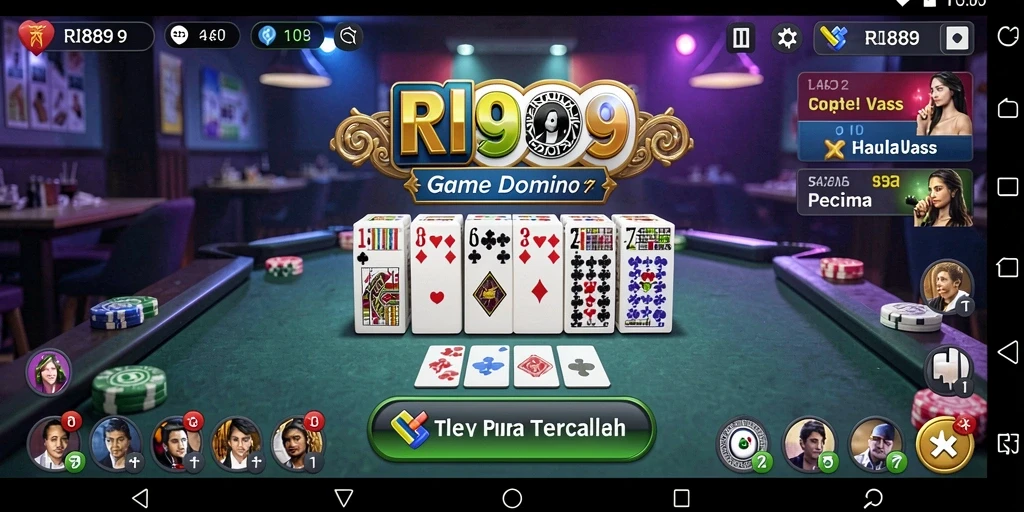 Tampilan permainan Domino yang seru dan menarik di RI889.