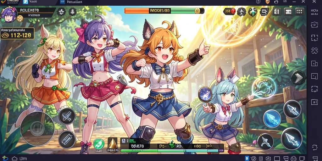 Gameplay seru dengan karakter-karakter anime yang ikonik.
