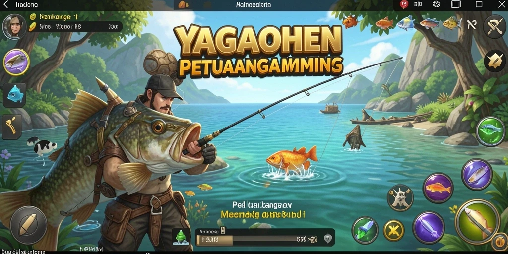 Screenshot gameplay YAGAOHEN menampilkan pengalaman memancing yang seru dan interaktif.