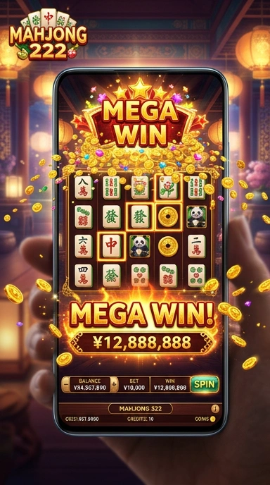 Tampilan awal aplikasi Mahjong222 dengan fitur menarik.